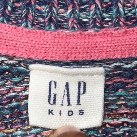 GAP (KIDS) Multicolored 3/4 Sleeve Cardigan Size M (8) - Picture 5 of 6